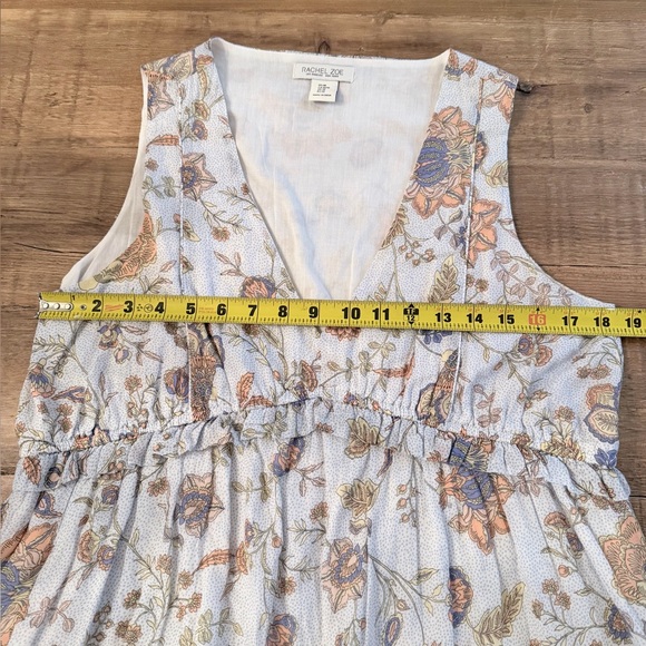Rachel Zoe Floral Maxi Dress. Blue/Ivory Women’s Sz-M Empire Waist | Trendy - Picture 5 of 10